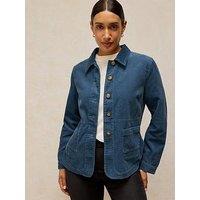White Stuff Carrie Cord Long Sleeve Jacket - Blue