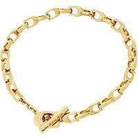Coach Signature C Chain Link Bracelet - Yellow Gold Tone