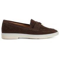 Dune London Grinning Suede Slip On Loafers - Brown