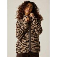 Regatta Womens Frankie Borg Full Zip Zebra Fleece - Beige