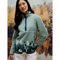 Regatta Ladies Women'S Frankie Borg Half Zip Fleece-Glacier Green Leopard Camo