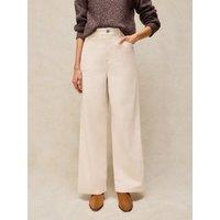 White Stuff Womens Tia Cord Wide Leg Trousers - White