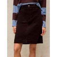 White Stuff Tia Corduroy Knee Length Skirt - Brown