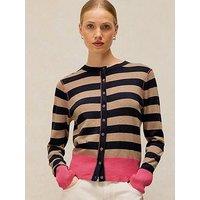 White Stuff Lois Stripe Cardigan - Blue