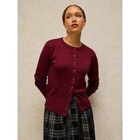 White Stuff Lois Crew Neck Cardigan - Red