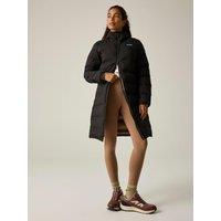 Regatta Womens Altoro Thermal Long Length Waterproof Hooded Jacket - Black