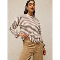 White Stuff Womens Kim Stripe Long Sleeve T-Shirt - Brown