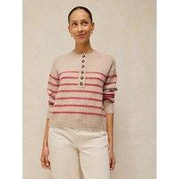 White Stuff Stripe Henley Jumper