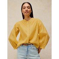 White Stuff Lana Jacquard Top - Yellow