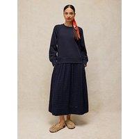 White Stuff Carter Mix Sweater Dress - Blue