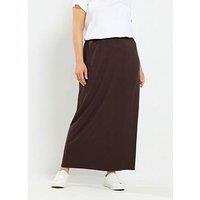 Yours Curve Tube Maxi Skirt - Brown
