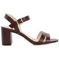 Dune London Merisa Block-Heeled Sandals - Red