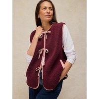 White Stuff Borg Tie Front Gilet - Purple