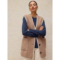 White Stuff Borg Longline Gilet - Cream