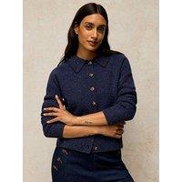 White Stuff Shepherd Collar Cardigan - Blue
