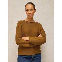 White Stuff Gigi Washed Jumper - Mid Chartreuse