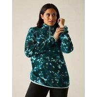 Regatta Ladies Margot 1/4 Zip Fleece-Mediterranea Brushstroke Print.