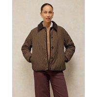 White Stuff Arden Reversible Checked Jacket - Brown