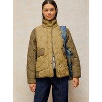 White Stuff Womens Grayson Puffer Jacket - Green
