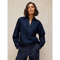 White Stuff Sage Longline Denim Tunic - Blue