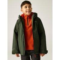 Regatta Kids Hillain Warm Lined Waterproof Insulated Jacket - Dark Khaki(Rooibos Tea)
