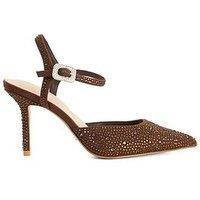 Dune London Compliments Hotfix Embellished Stiletto Heels - Brown