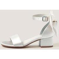 Monsoon Girls Bow 2 Part Heeled Sandals - Ivory