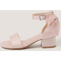 Monsoon Girls Bow 2 Part Heeled Sandals - Light Pink