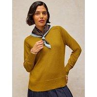 White Stuff Olive Textured Knit Crew Neck Jumper - Green