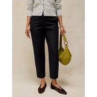 White Stuff Illy Crop Straight Trousers - Black