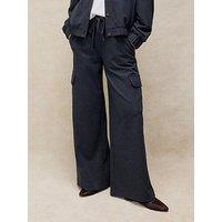 White Stuff Teagan Stripe Wide Leg Trousers - Blue