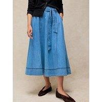 White Stuff Krystin Denim Midi Skirt - Blue