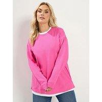 Yours Curve 2 In 1 Jumper - Pink