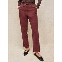 White Stuff Twister Cord Straight Leg Trousers - Red