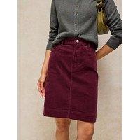 White Stuff Tia Corduroy Knee Length Skirt - Red