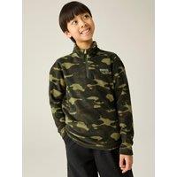 Regatta Kids Hot Shot Ii Camo Half Zip Fleece - Khaki