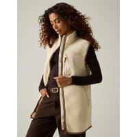 Regatta Womens Frankie Borg Longline Full Zip Gilet - Beige