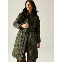 Regatta Ladies Orla Mac Waterproof Insulated Jacket-Ecclipse Black/Olive