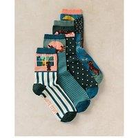 White Stuff 4Pack Playful Sausage Dog Socks - Blue