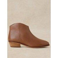 White Stuff Women'S Wide Fit Leather Ankle Boot - Brown
