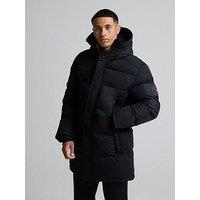Zavetti Canada Aylmer 2.0 Longline Padded Parka Jacket - Black