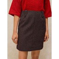 White Stuff Cora Tweedy Straight Skirt - Purple