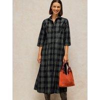 White Stuff Womens Ellie Cord Pleated Button-Through Dress - Black