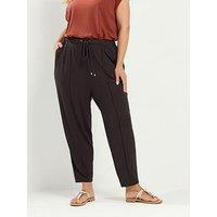 Yours Curve Harem Jogger - Brown