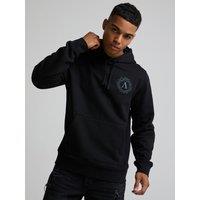 Alessandro Zavetti Mens Cerchio Logo Soft-Feel Hoodie - Black