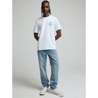 Alessandro Zavetti Mens Bardella 2.0 Distressed Straight Fit Jeans - Light Wash