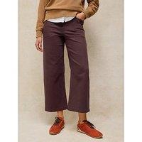 White Stuff Tia Wide Leg Crop Jeans - Brown