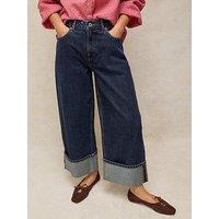 White Stuff Bailey Straight Turn Up Jeans - Blue