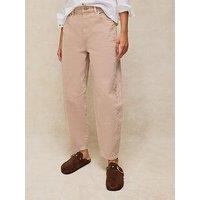 White Stuff Aubrey Embroidered Barrel Jeans - Cream