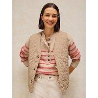 White Stuff Emery Reversible Quilted Gilet - Beige